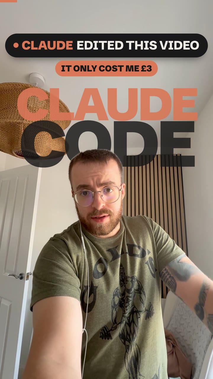 A frame of George’s video after Claude’s edit, with the title Claude edited this video