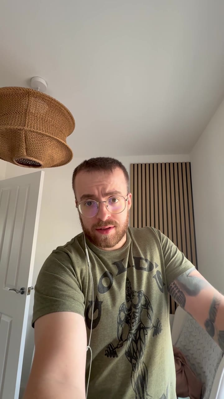A frame of George's raw recording, before editing