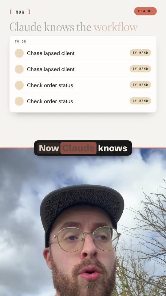 Frame: a workflow graphic, above George